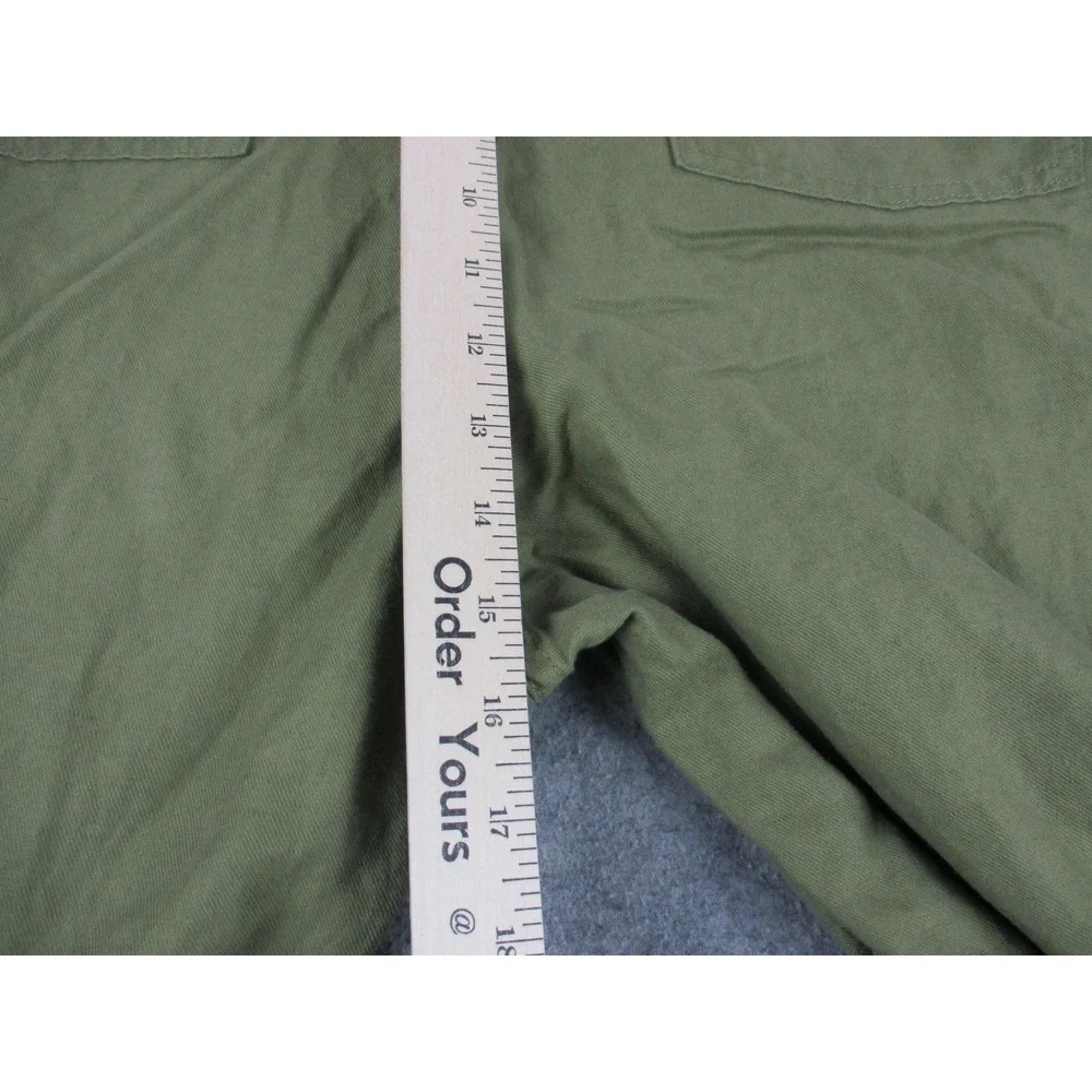 Quince Coveralls Women Large Green Linen Blend Twill Jumpsuit Zip Up Long Sleeve